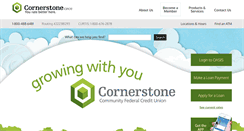 Desktop Screenshot of cornerstonecommunityfcu.org
