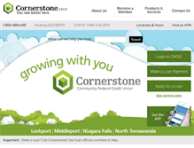 Tablet Screenshot of cornerstonecommunityfcu.org